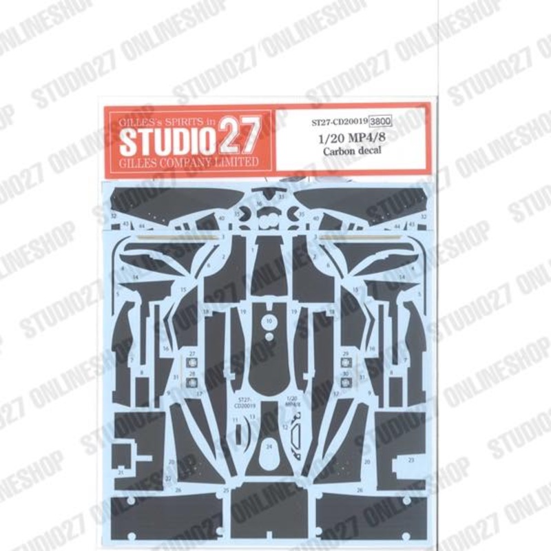 [ Back-order ] STUDIO27 CD20019 1:20 MP4/8 Carbon decal forTAMIYA [Carbon Decal]