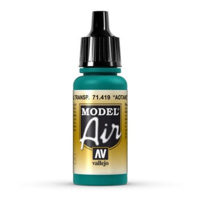Vallejo Model Air 71.419 Aotake Translucent Blue 17mL