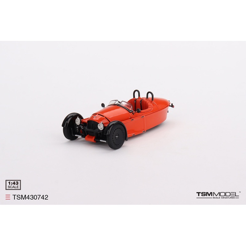 [ Back-order ] TSM TSM430742 1:43 Morgan Super 3 Coral Orange model car