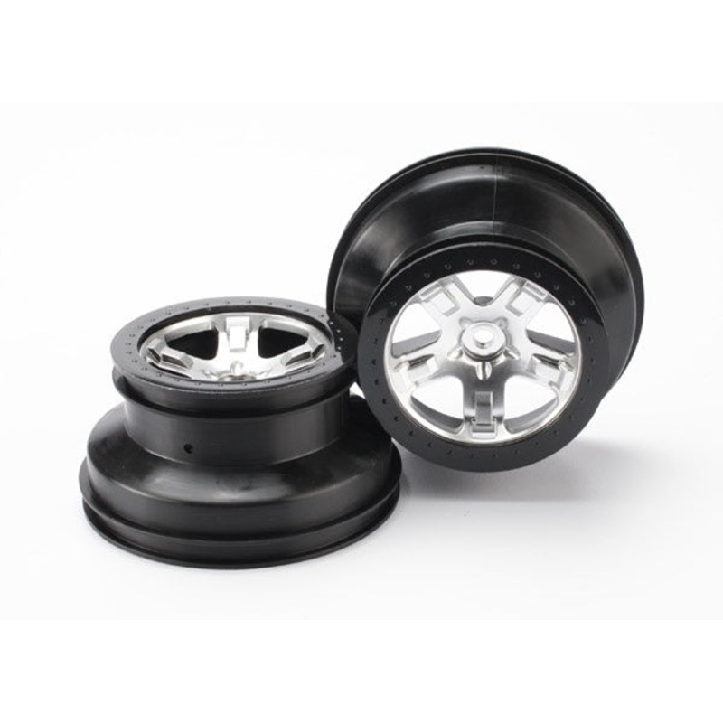 Traxxas Wheels Chrome Black Beadlock Front/Rear (2) – TRA5872X
