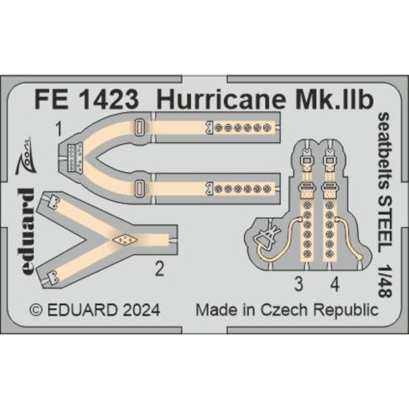 Detail Kit for Arma Hobby Hurricane Mk.IIb Seatbelts 1/48 by Eduard
