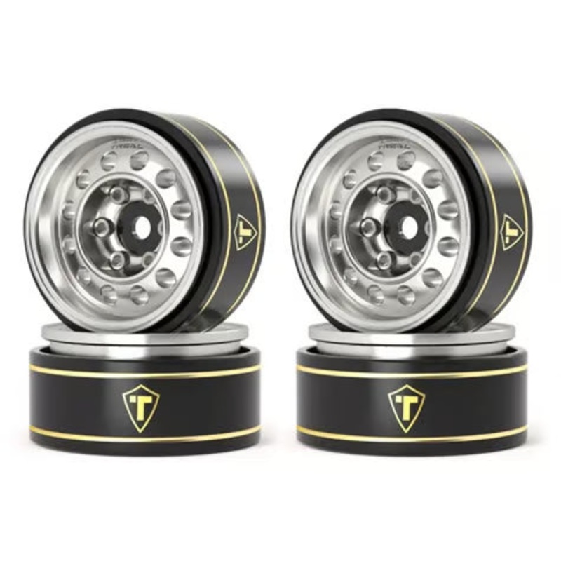 Treal Hobby Type K 1.0 12-Hole Beadlock Classic Vintage Wagon Wheels (4) (28.9g) – Assorted Colours TLHTSCX24