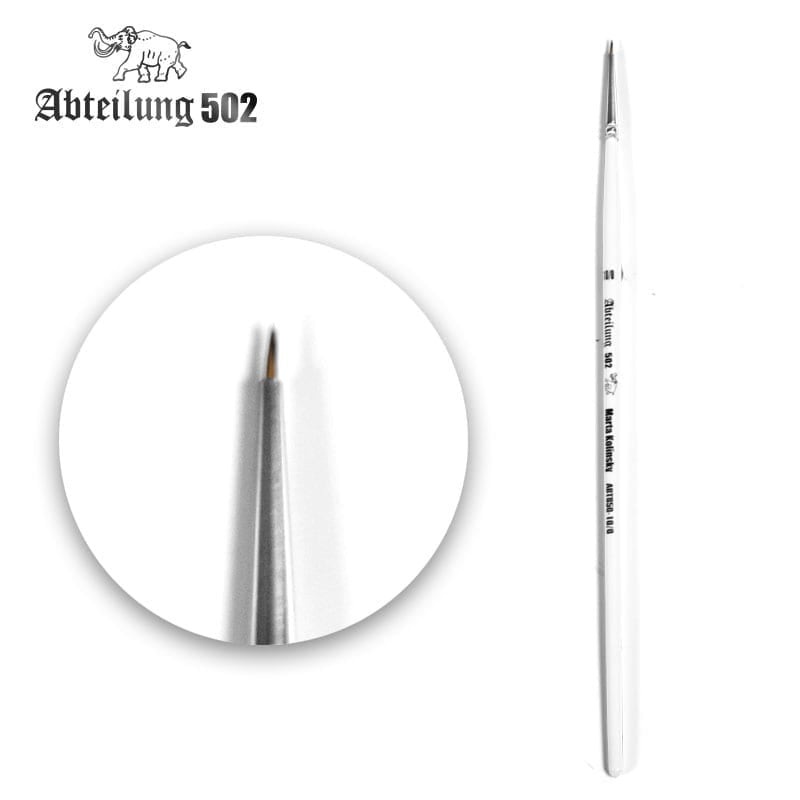 Abteilung502 Brush Marta Kolinsky Round 10/0 – ABT850-10_0