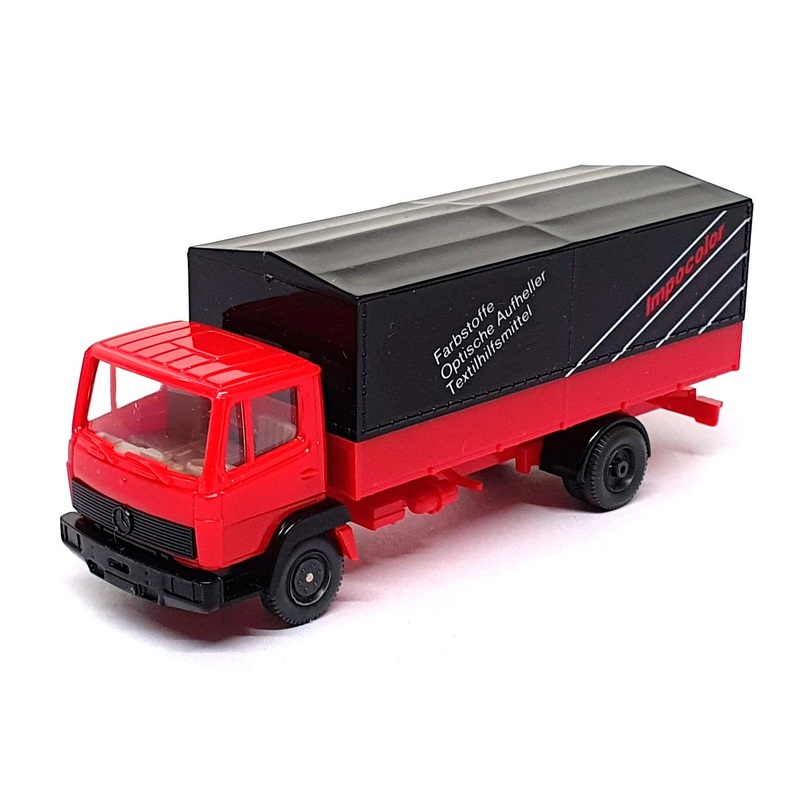 Wiking 1/87 Scale 43118 – Mercedes Benz 814 Truck Impocolor – Red/Black