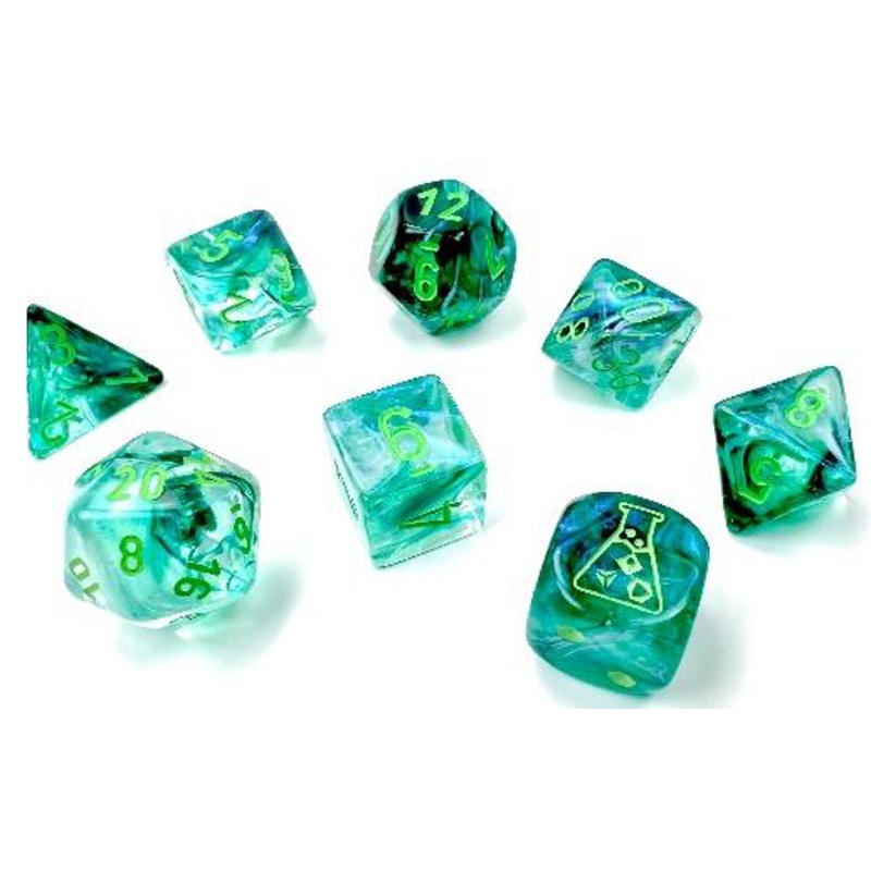 Chessex Borealis 7-Die Set Kelp/Light Green Luminary
