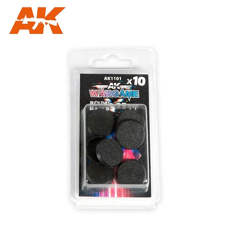 AK Interactive Plastic Wargame Bases Hollow Base – 25mm (10 Units) AK-1109