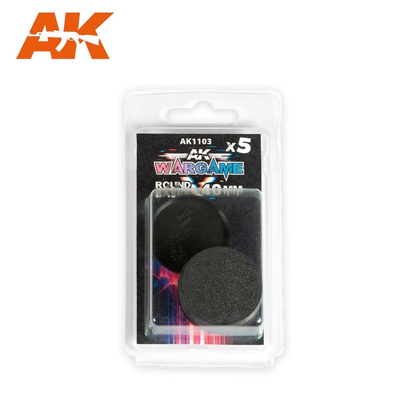 AK Interactive Plastic Wargame Bases Round Base – 40mm (5 Units) AK-1103