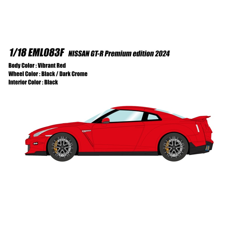 [ Back-order ] Make Up EIDOLON EML083F 1/18 NISSAN GT-R Premium edition 2025 Vibrant Red