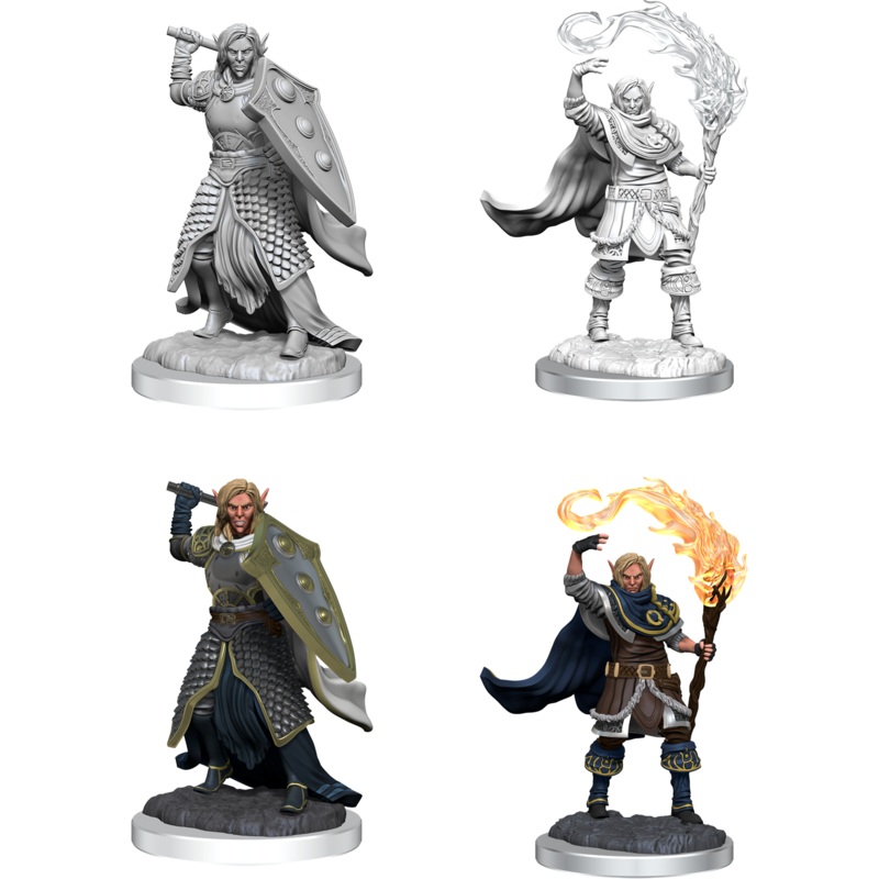 D&D Unpainted Mini – Elf Male Cleric 90404