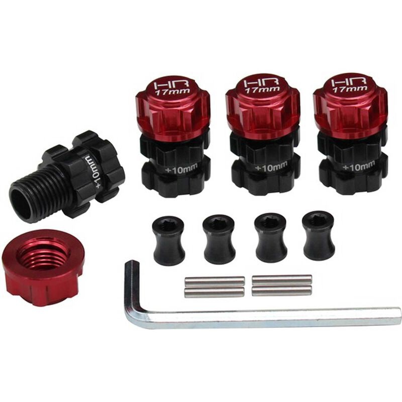 Heavy Duty 10mm Offset 17mm Hubs: ARRMA 1/10 4×4 HRAATF117XT02
