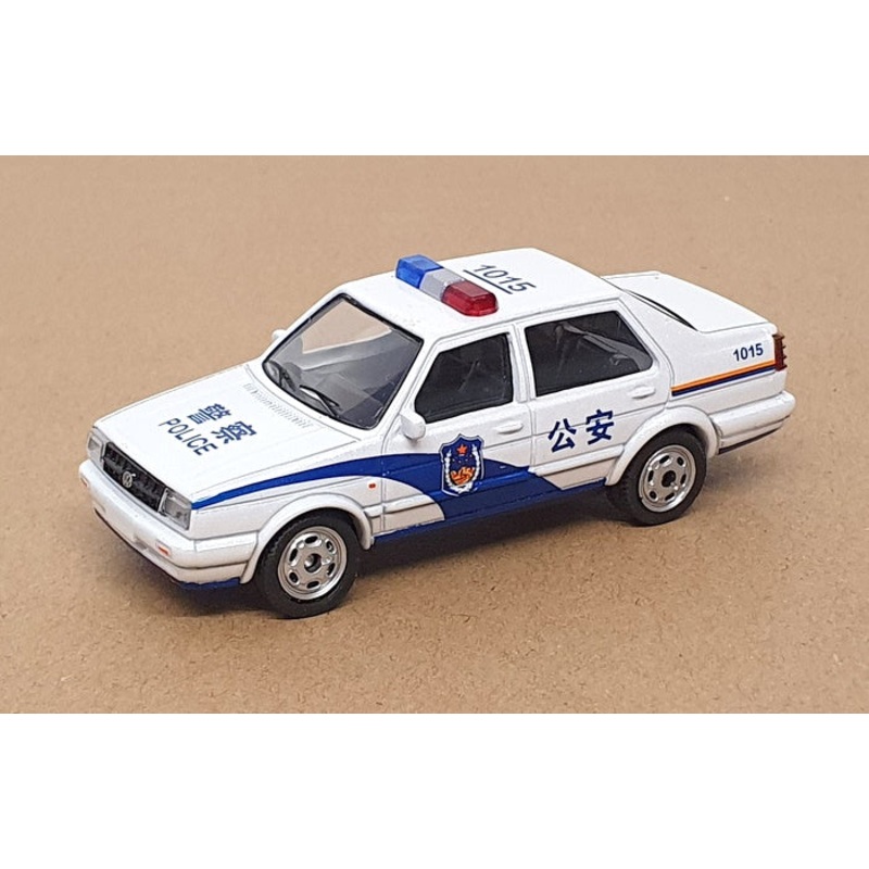 Xcartoys 1/59 Scale No. 01 – VW Volkswagen Jetta Police Car – White/Blue