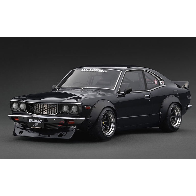 [ Back-order ] ignition model IG3728 1:18 Mazda Savanna S124A Semi Works Black model car