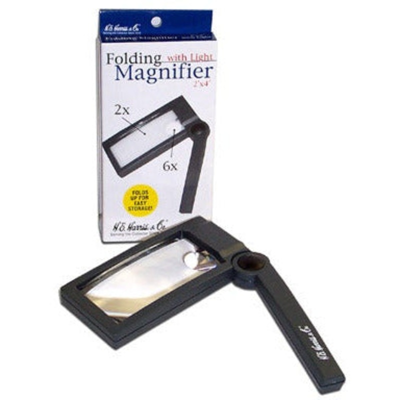 2 x 4 Lighted Folding Magnifier 2x & 6x Power