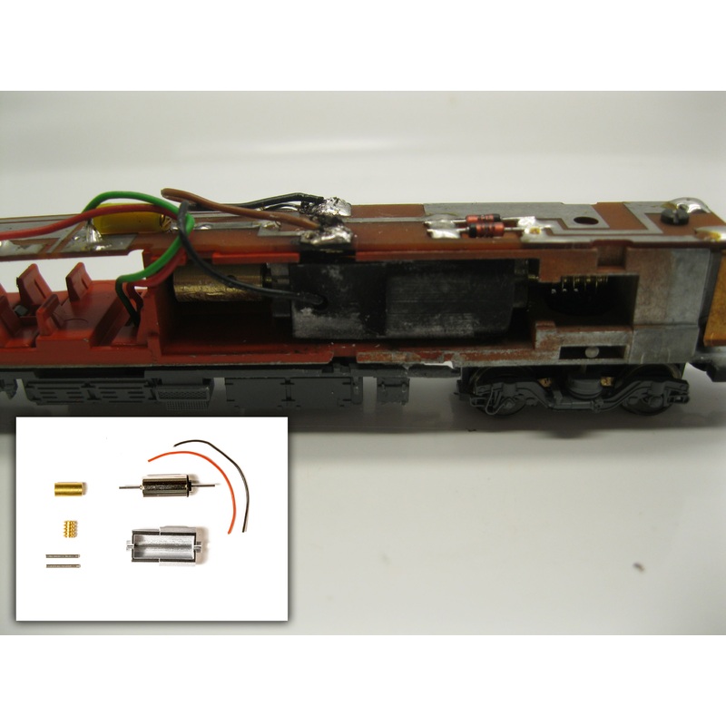 Conversion kit with bell armature motor Minitrix NS Koploper