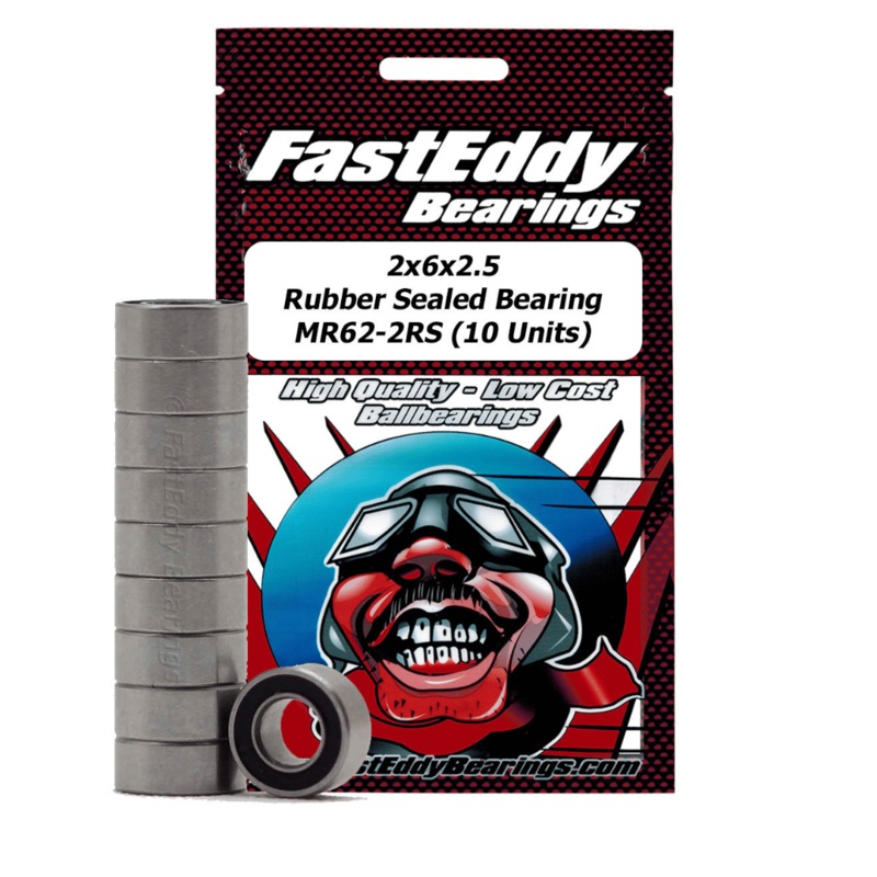 Fast Eddy Tamiya 620 Rubber Sealed Replacement 2x6x2.5mm Bearing (10) – TFE2547