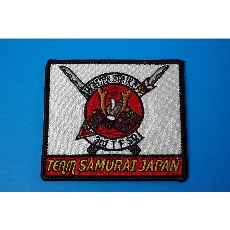 Patch JASDF 3rd Squadron 3rd Squadron Team Samurai Japan Kabuto Musha Square without hook and loop