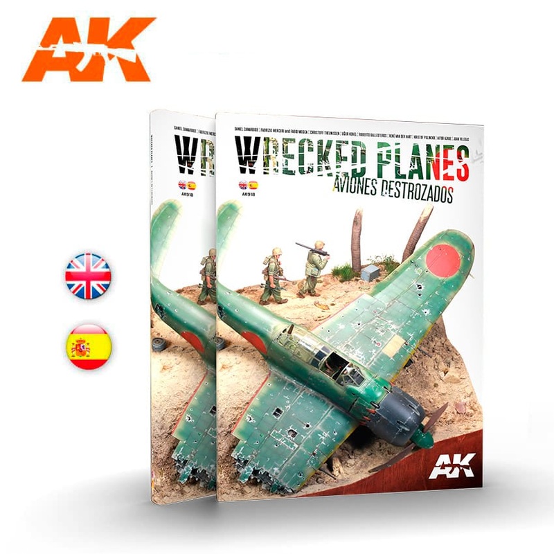 AK Interactive Wrecked Planes – Aviones Destrozados, Bilingual