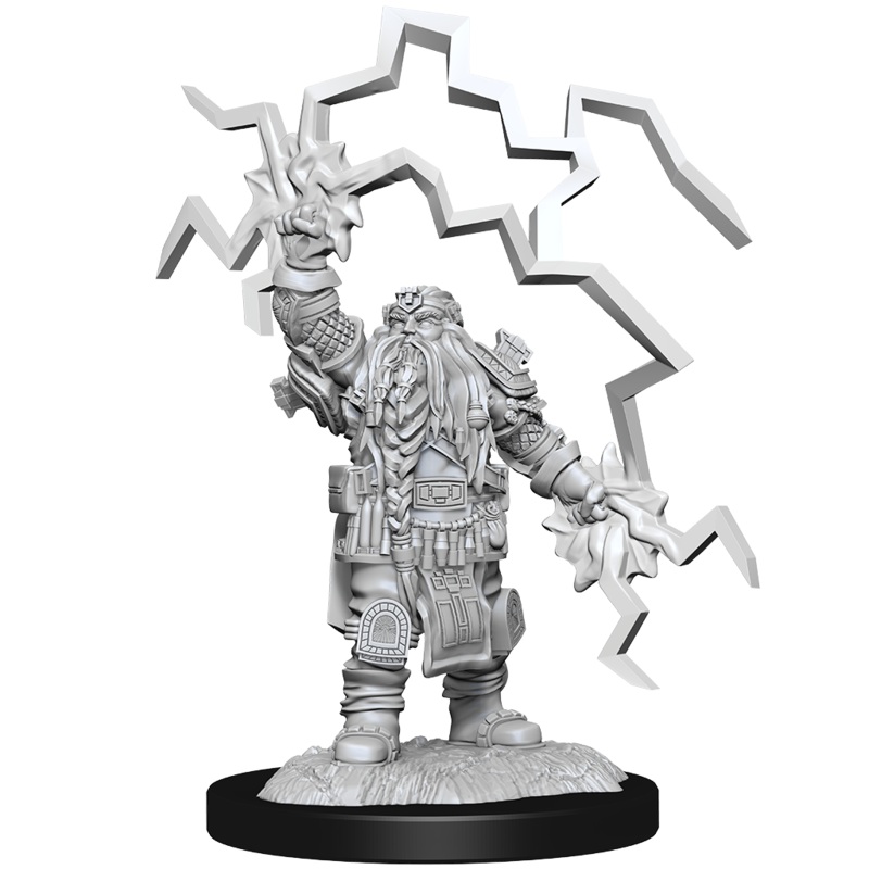 D&D Unpainted Mini – Dwarf Cleric Male 90222