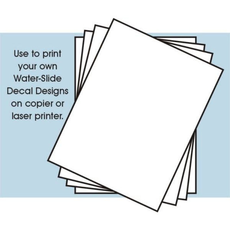 8-1/2×11 Clear Decal Paper (4/pk) (for laser printer or copier)