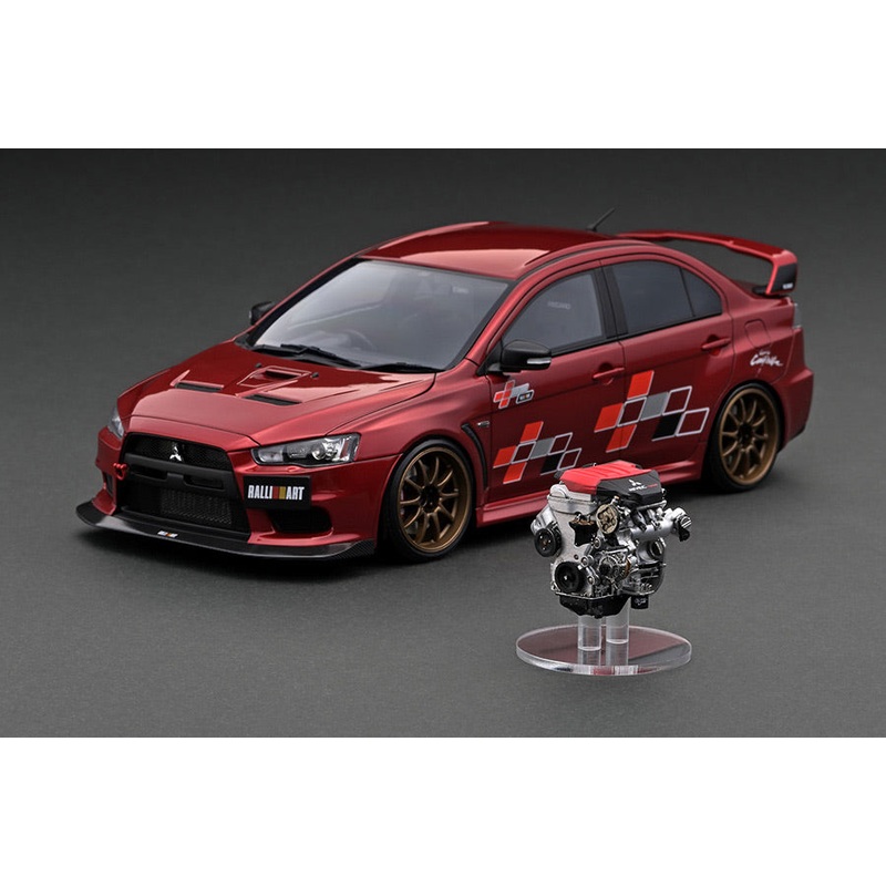 [ Back-order ] ignition model IG3211 1:18 Mitsubishi Lancer Evolution X CZ4A Red Metalli With Engine model car