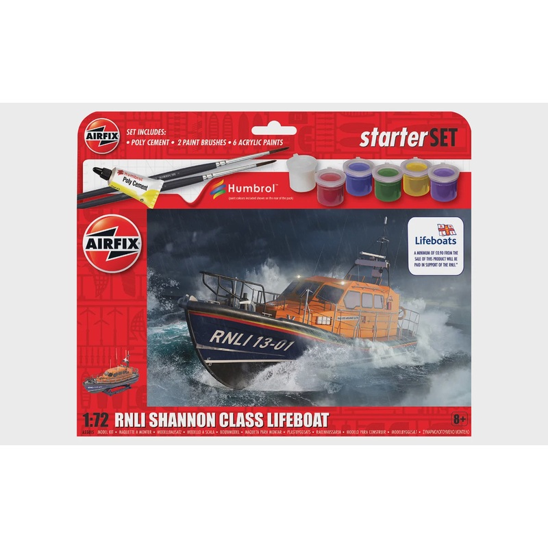RNLI Shannon Class Lifeboat Starter Set 1/72 #55015 by Airfix