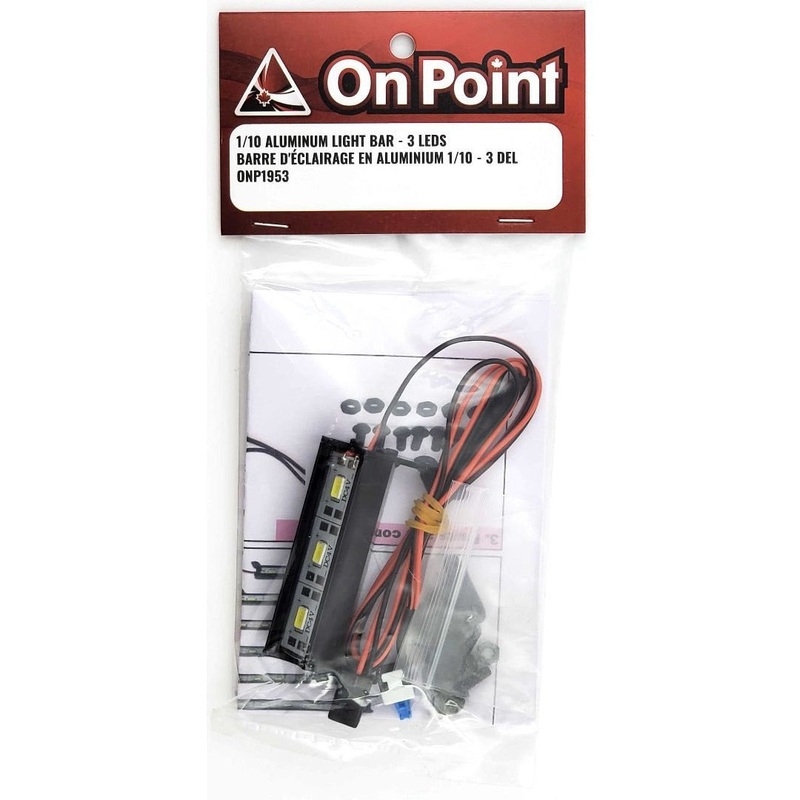1/10 Aluminum Light Bar – 3 LEDs – Black by On Point