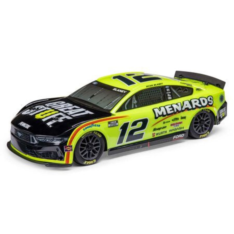 Losi 1/12 NASCAR AWD RC Racecar, Ryan Blaney No. 12 Menards 2024 Ford Mustang – LOS1122412