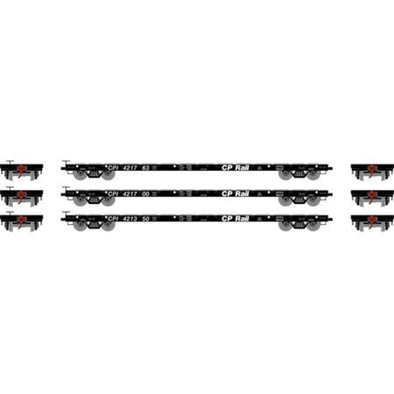 HO RTR 60′ Flat Car, CPR (3)