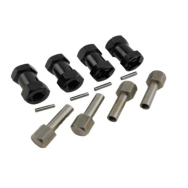 Hobby Details Wheel Hex Adaptor Extensions 12x20mm – Black (4)