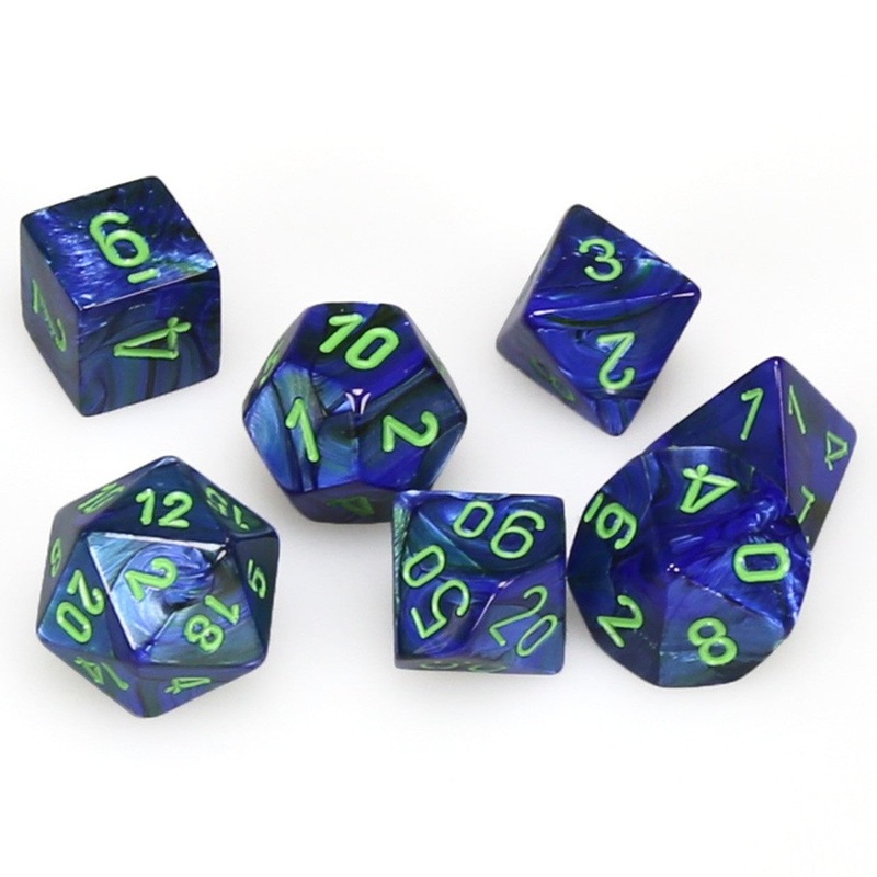 Chessex Nebula 7-Die Set Dark Blue/White CHX27466