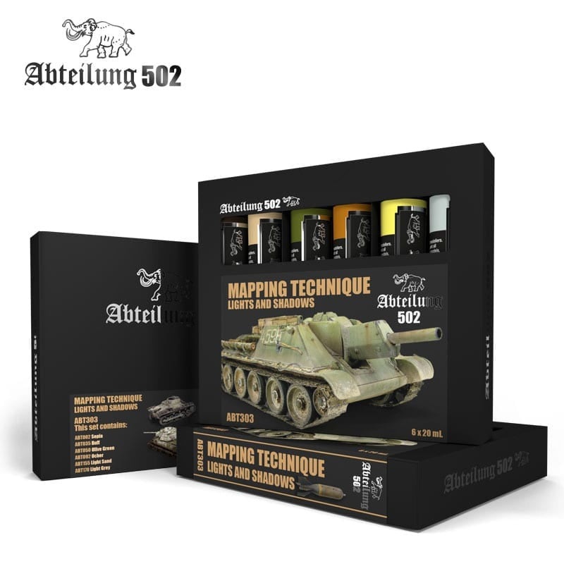 Abteilung502 Oil Paint Set Mapping Technique Lights and Shadows – ABT303