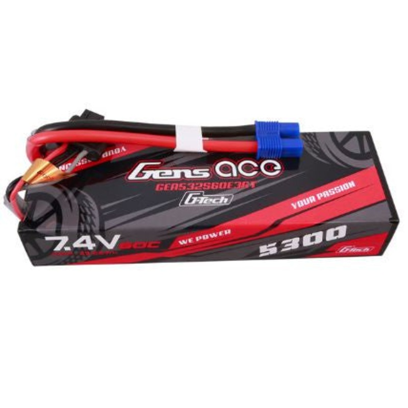Gens Ace G-Tech Smart 2S LiPo Battery 60C (7.4V/5300mAh) w/EC3 Connector – GEA532S60E3GT