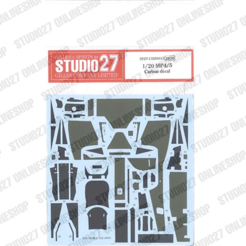 [ Back-order ] STUDIO27 CD20015 1:20 MP4/5 Carbon decal for FUJIMI [Carbon Decal]