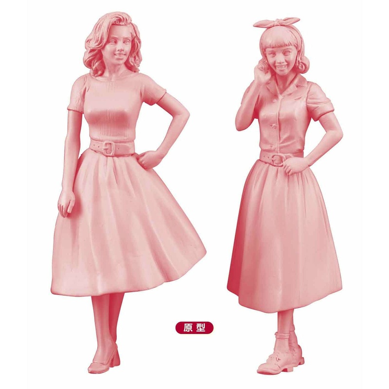 1950’s American Girls Figure (Two Kits In The Box)1/24 #29110 by Hasegawa