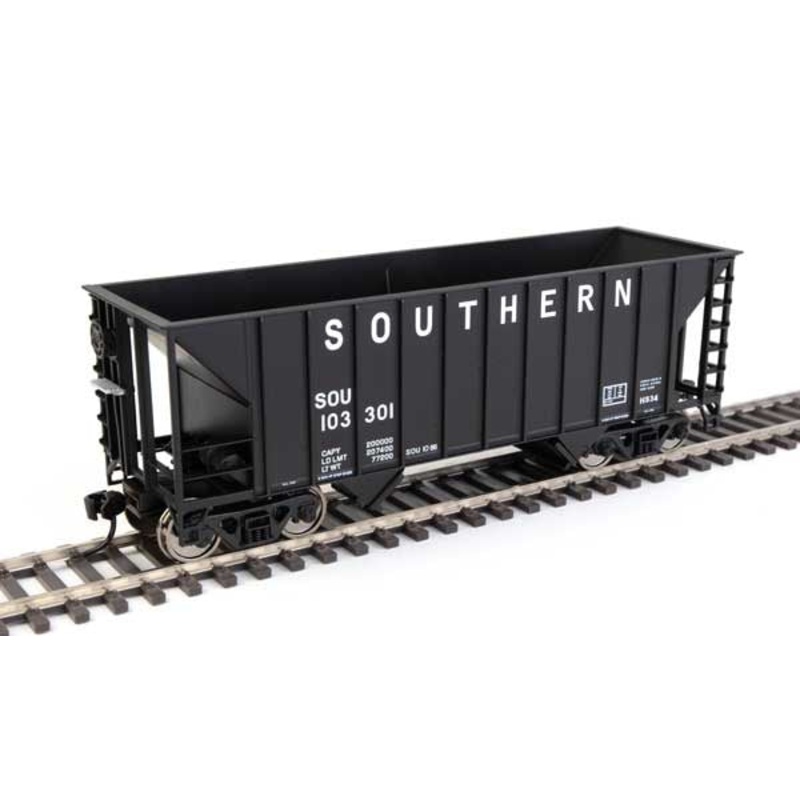 34′ 100-Ton 2-Bay Hopper – Ready to Run #56616 Southern Railway #103301 (black)