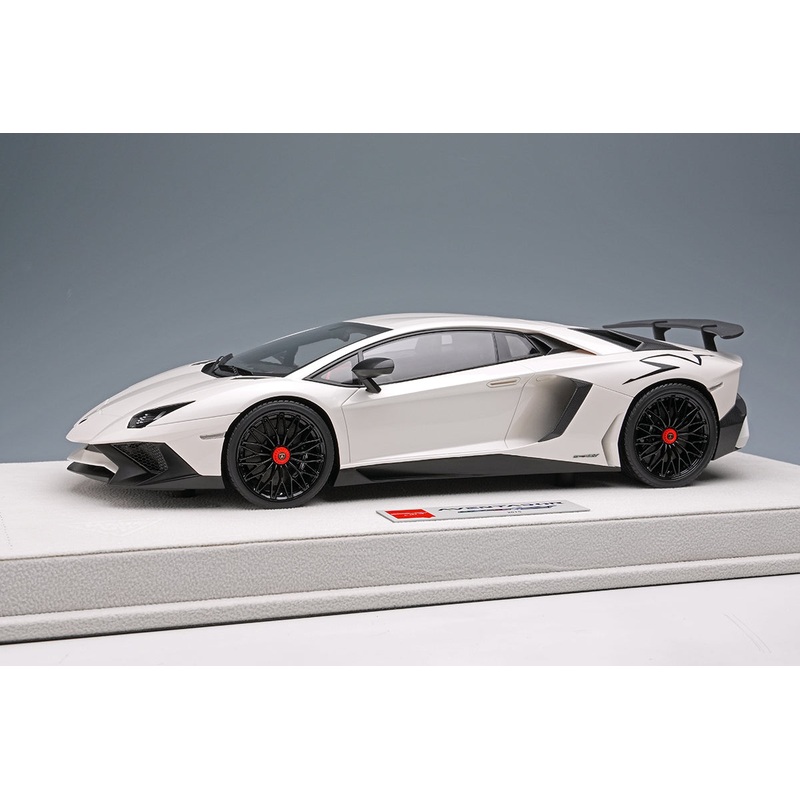 [ Back-order ] Make Up EIDOLON EML005B 1:18 Lamborghini Aventador LP750-4 SV 2015 Pearl White (Black Large SV Logo) model car