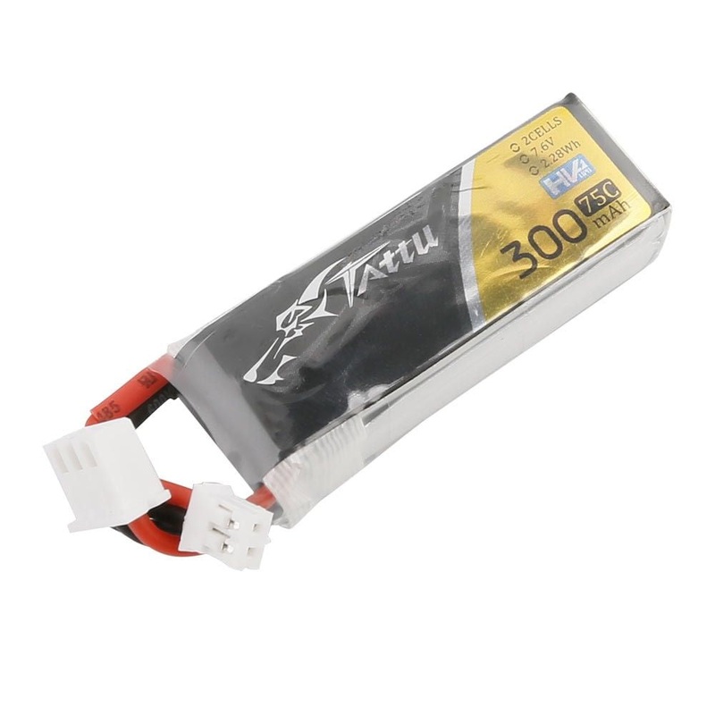 Tattu – 764 – 300mAh 2S1P 7.6V 75C LiPo JST-PHR Plug Soft Case 45x16x12mm