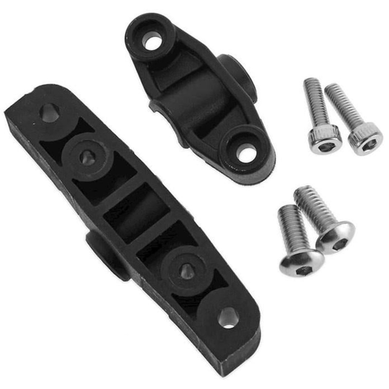 TRA5778 Mount, stuffing tube (upper & lower)/ 4x10mm BCS (stainless) (2)/ 3x10mm CS (stainless) (2)