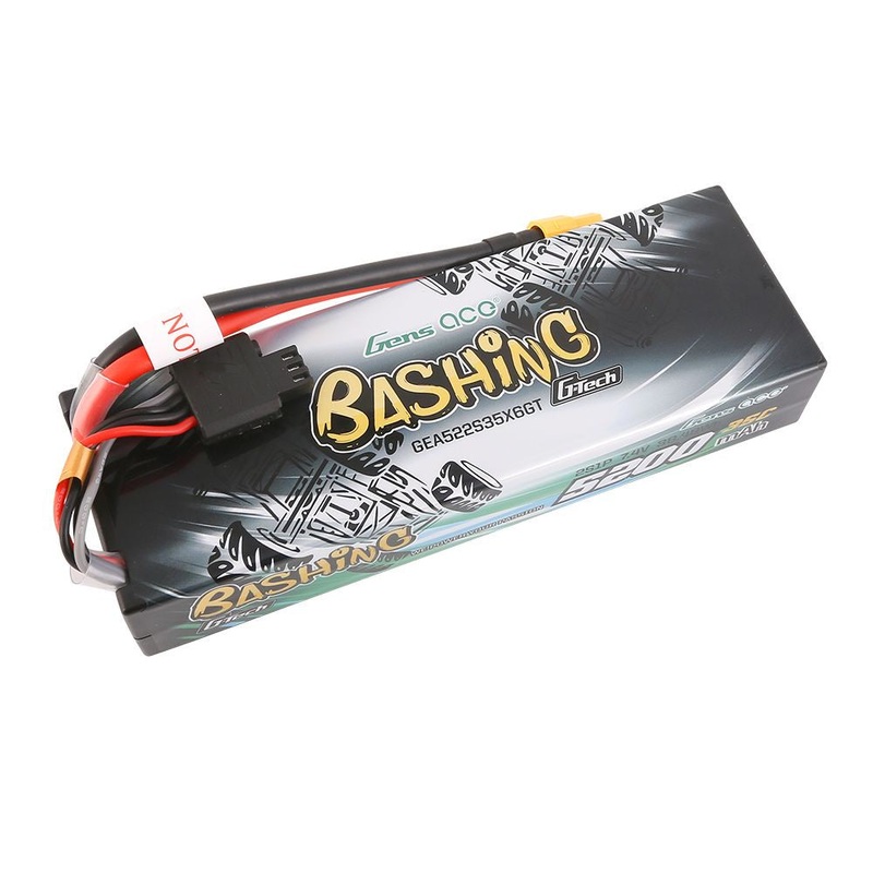 Gens Ace 2S G-Tech Smart Bashing LiPo Battery 35C (7.4V/5200mAh) w/XT-60 – GEA522S35X6GT