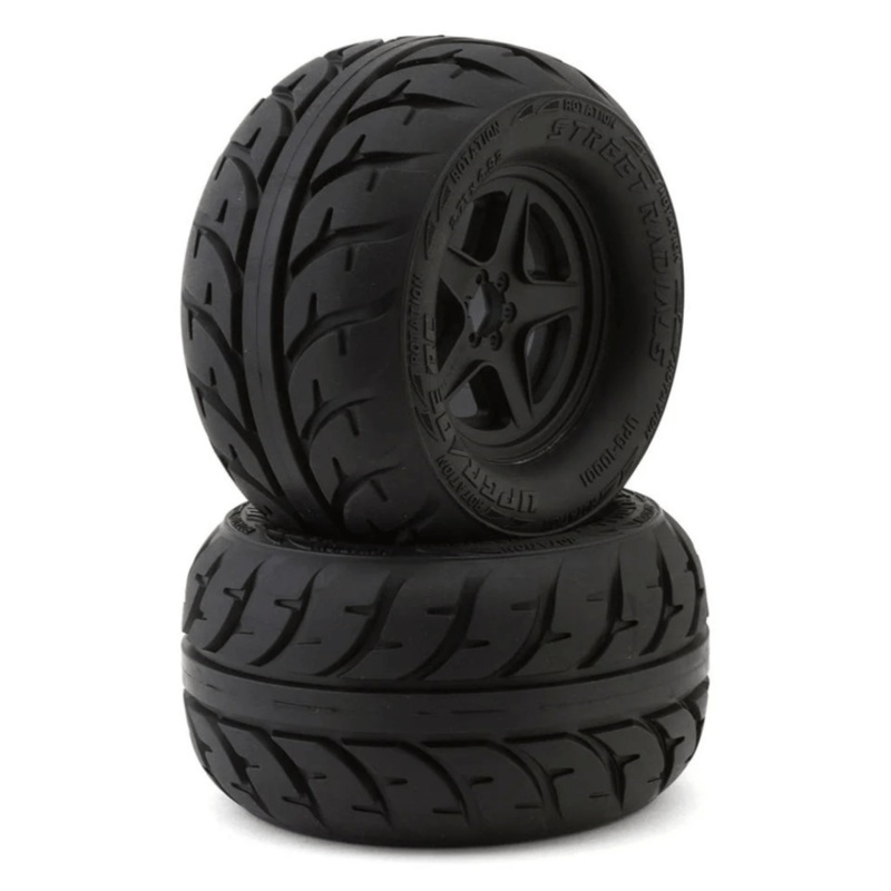 UpGrade RC Street Radials 2.8 Pre-Mounted On-Road Tires w/5-Star Wheels (2) (17mm/14mm/12mm Hex) – UPG-10001