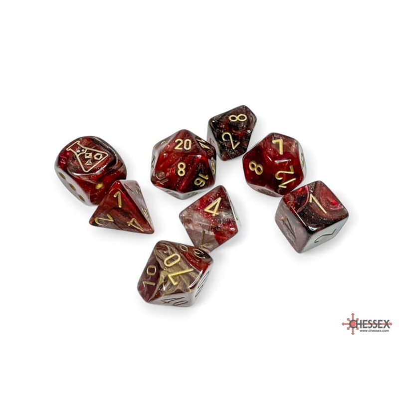 Chessex Borealis 7-Die Set Polyhedral Cosmos/Gold (With Bonus Die) CHX30064