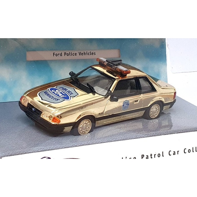 White Rose 1/43 Scale DEDF99084W – 1991 Ford Mustang Police Car – Met. Gold