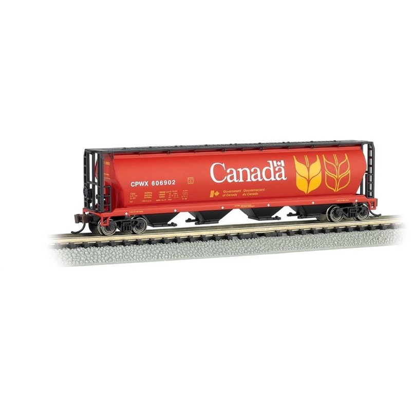 Canada Grain – 4 Bay Cylindrical Grain Hopper (N Scale)