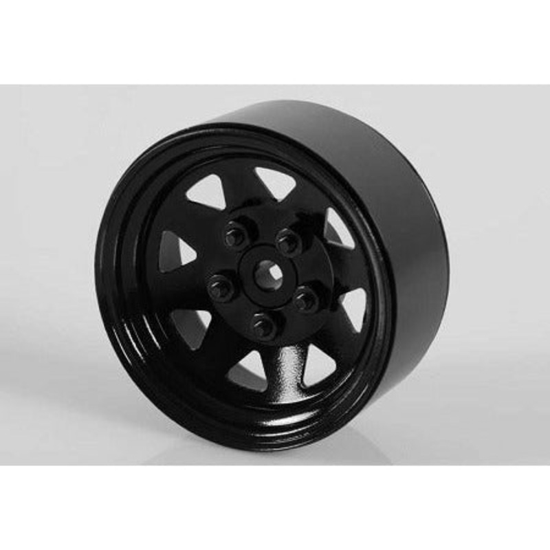 Wheels 5 Lug Wagon (4): 1.9 Stamped Beadlock – Black or White Steel