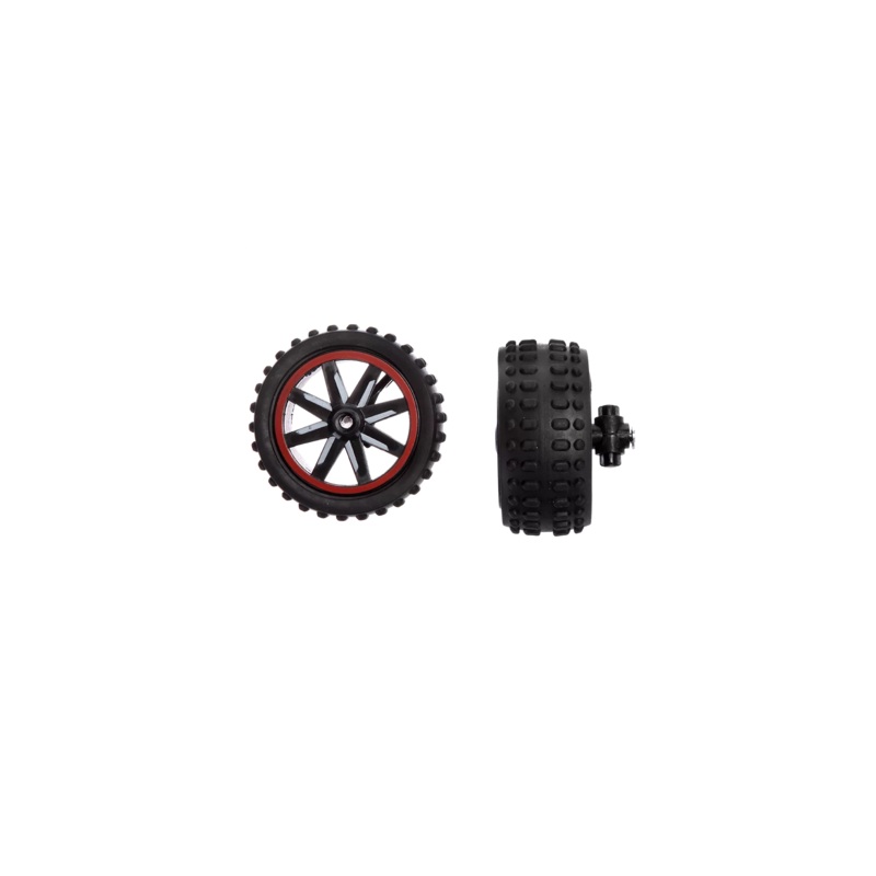 2 tyres with Steering axle for Red Jumper 2 (370202012)