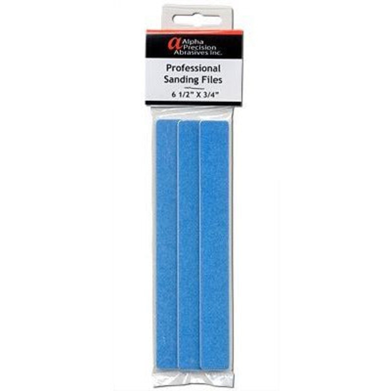 Alpha Abrasives Hobby File Medium 3/4X6 1/2 120/240 Grit 6pk ALP312