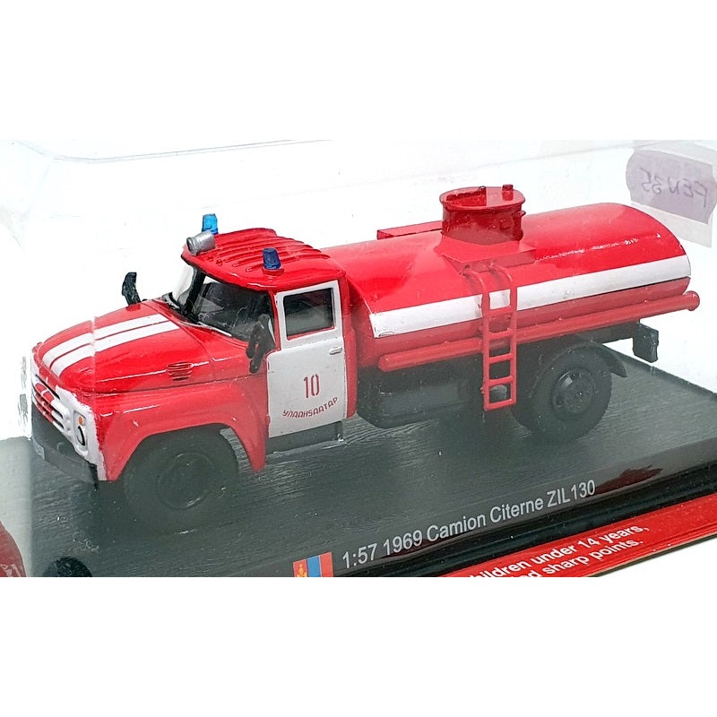 Del Prado 1/57 Scale FEN35 – 1969 ZIL 130 Camion Citerne Fire Truck – Red/White
